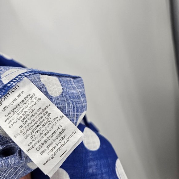 GORMAN X Pantone Dress Blue White Polka Dot Spot Cap Sleeve Mini NWT Size 8 - Picture 6 of 8